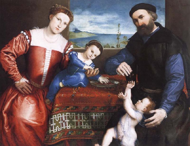 Lorenzo Lotto Giovanni della Volta with His Wife and Children